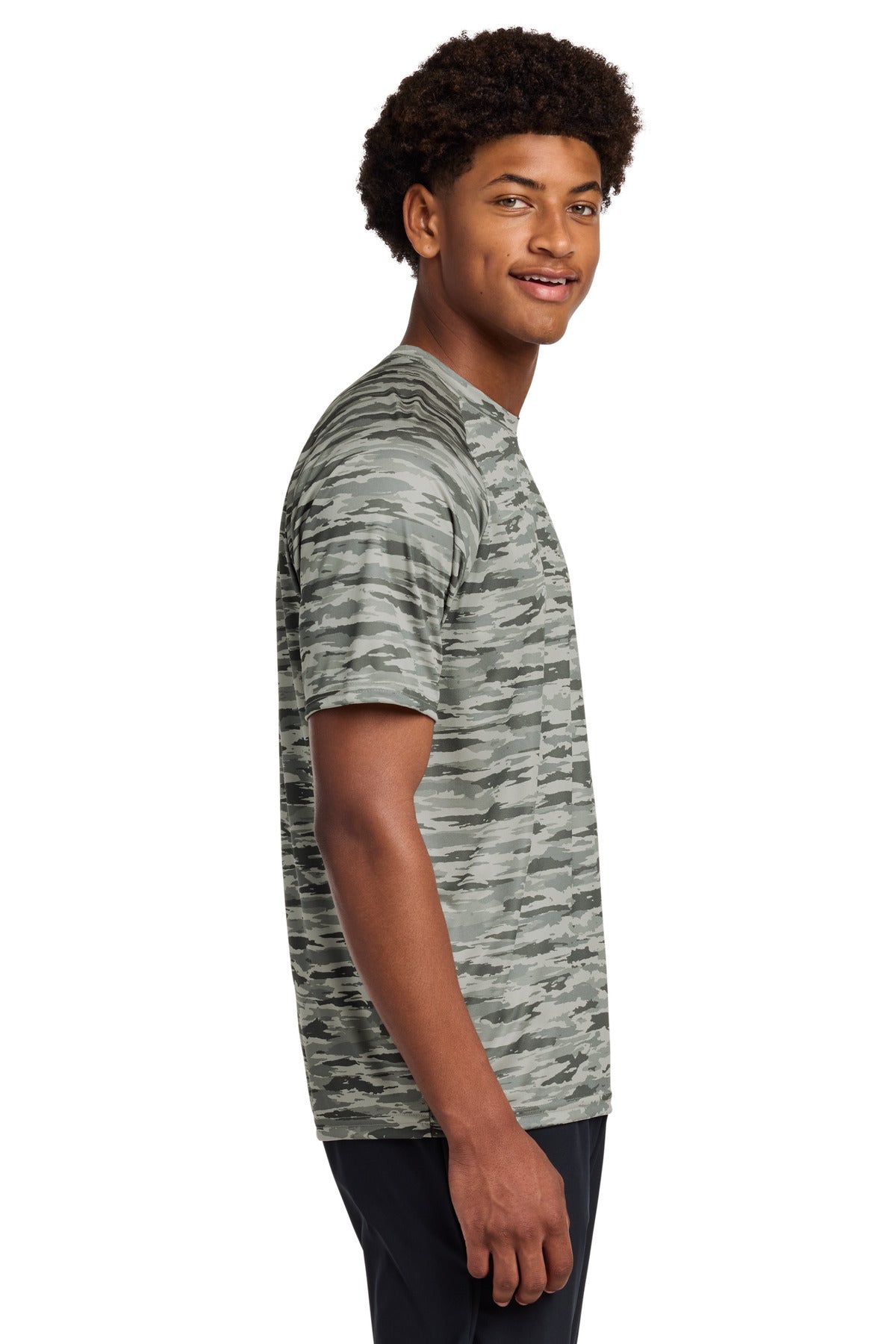 Sport-Tek Drift Camo Tee ST375 - Silver - side