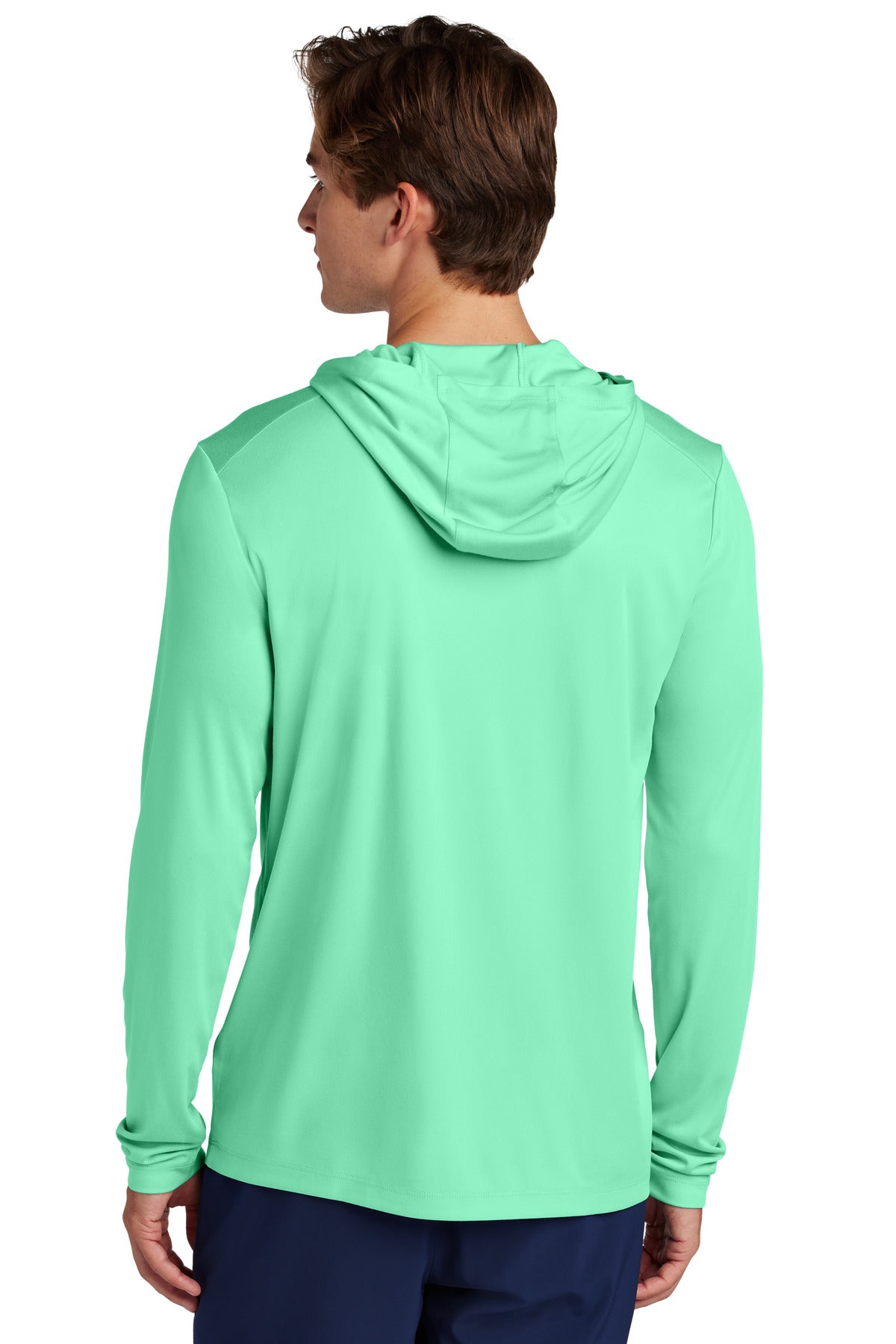 Sport-Tek Posi-UV Pro Long Sleeve Hoodie ST420LSH - Bright Seafoam - back