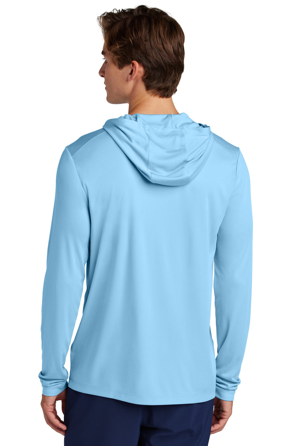 Sport-Tek Posi-UV Pro Long Sleeve Hoodie ST420LSH - Light Blue - back