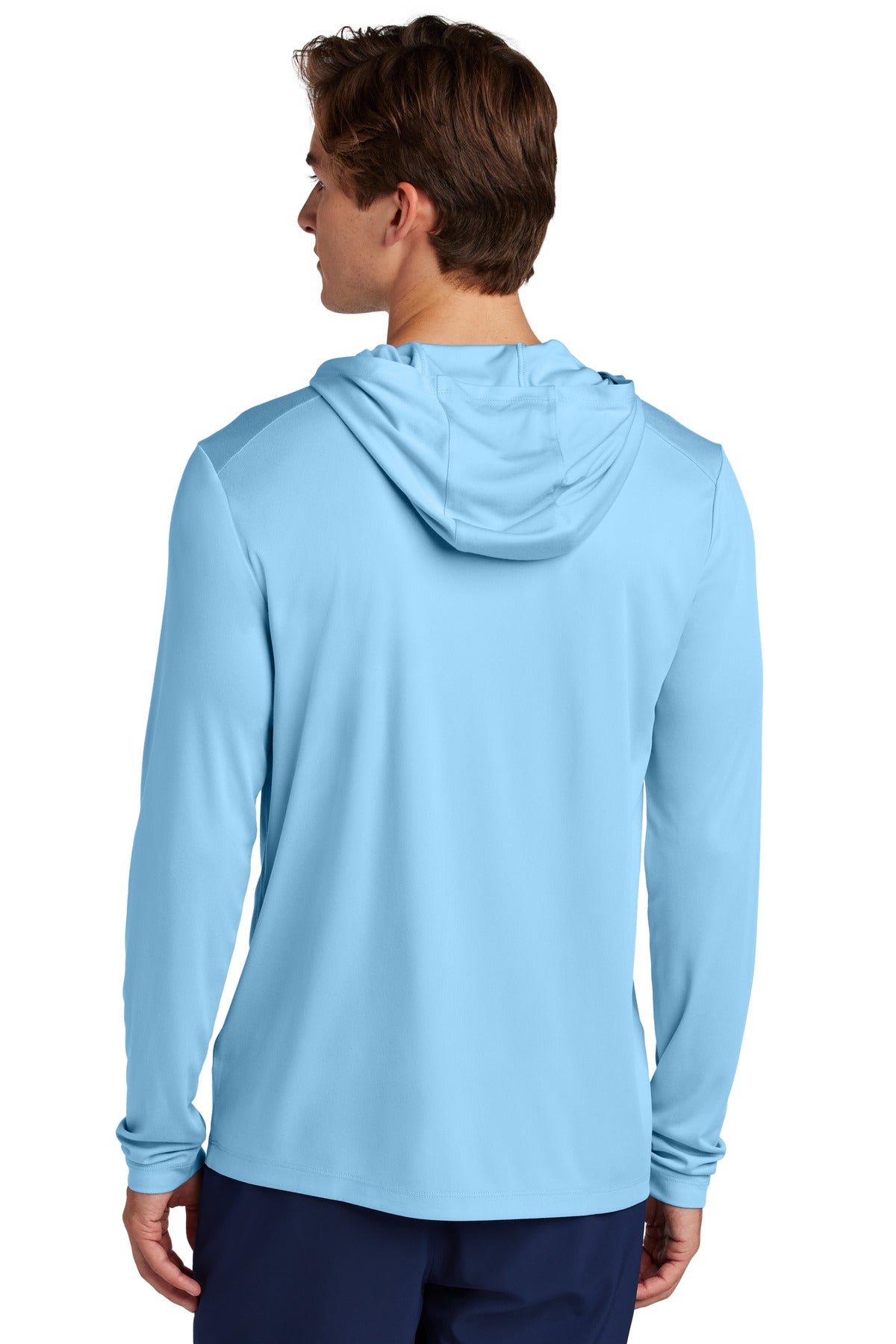 Sport-Tek Posi-UV Pro Long Sleeve Hoodie ST420LSH - Light Blue - back