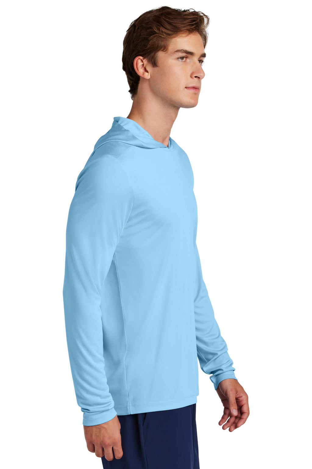 Sport-Tek Posi-UV Pro Long Sleeve Hoodie ST420LSH - Light Blue - side