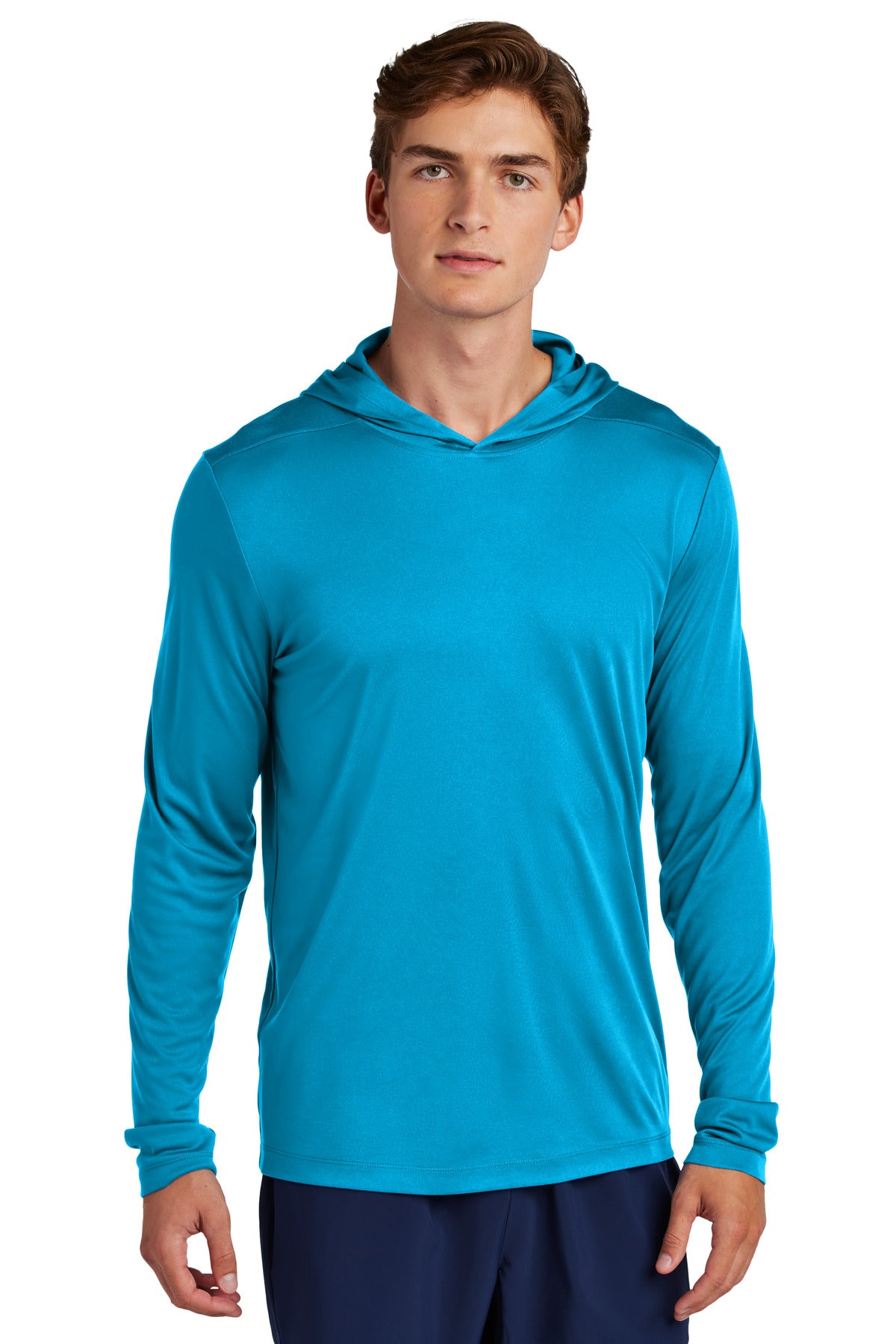 Sport-Tek Posi-UV Pro Long Sleeve Hoodie ST420LSH - Sapphire - front