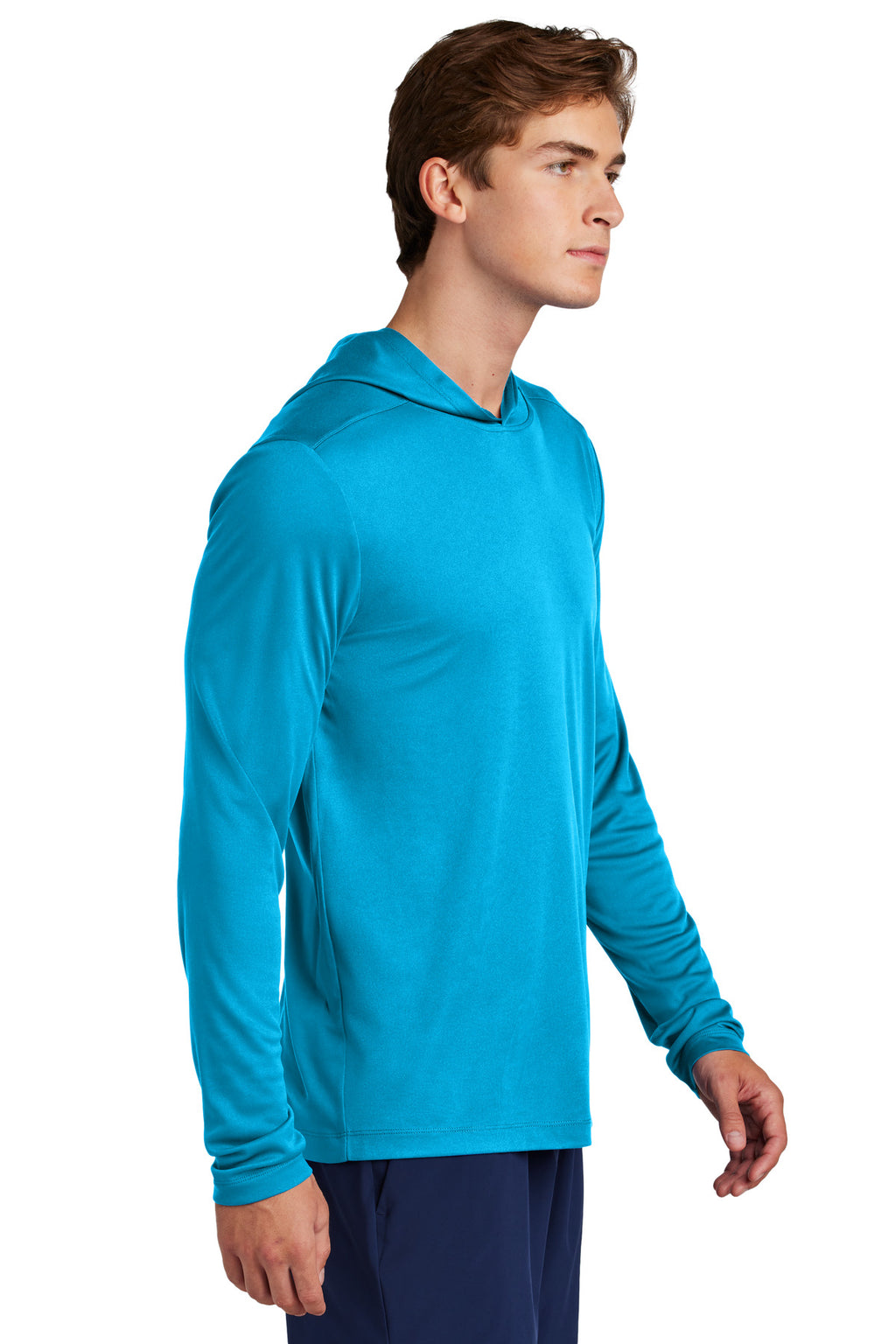 Sport-Tek Posi-UV Pro Long Sleeve Hoodie ST420LSH - Sapphire - side