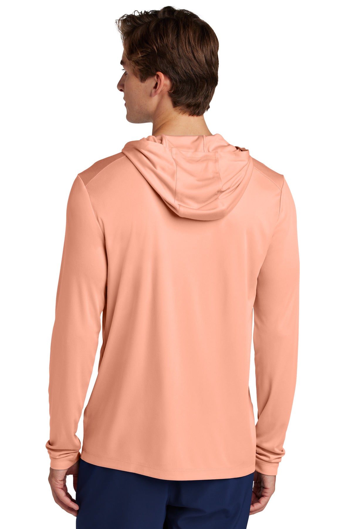 Sport-Tek Posi-UV Pro Long Sleeve Hoodie ST420LSH - Soft Coral - back