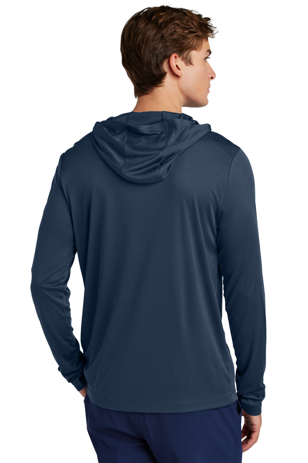 Sport-Tek Posi-UV Pro Long Sleeve Hoodie ST420LSH - True Navy - back