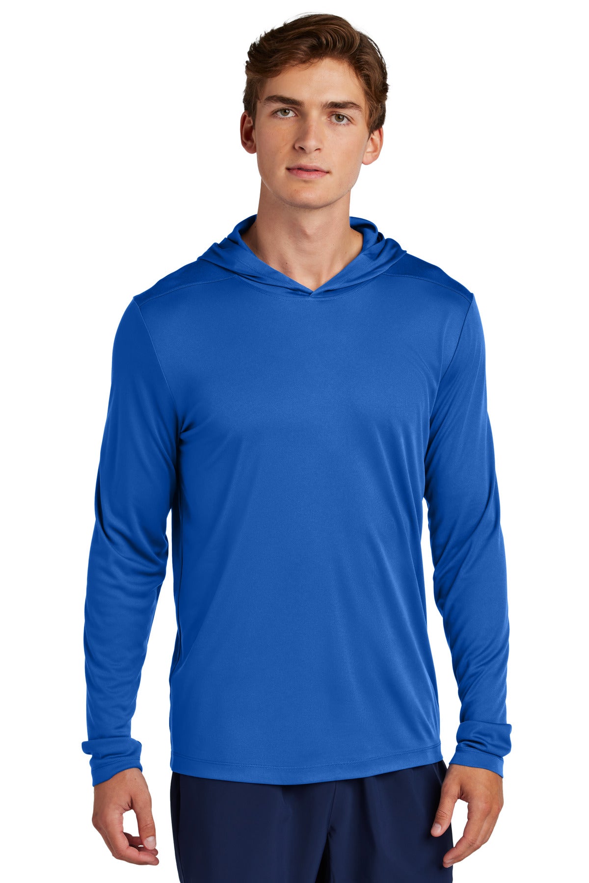 Sport-Tek Posi-UV Pro Long Sleeve Hoodie ST420LSH - True Royal - front