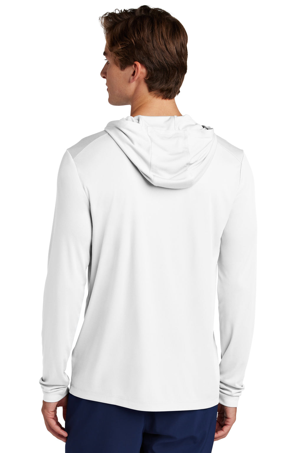 Sport-Tek Posi-UV Pro Long Sleeve Hoodie ST420LSH - White - back