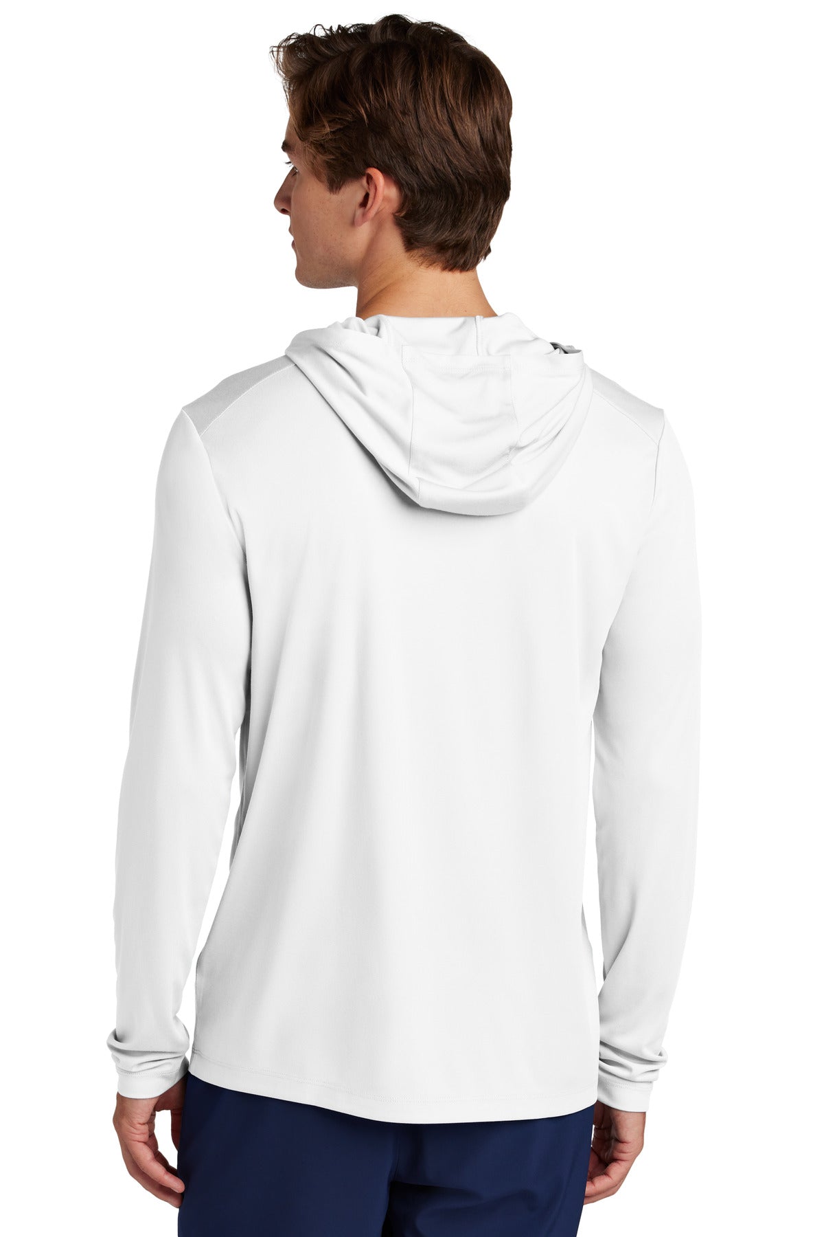 Sport-Tek Posi-UV Pro Long Sleeve Hoodie ST420LSH - White - back