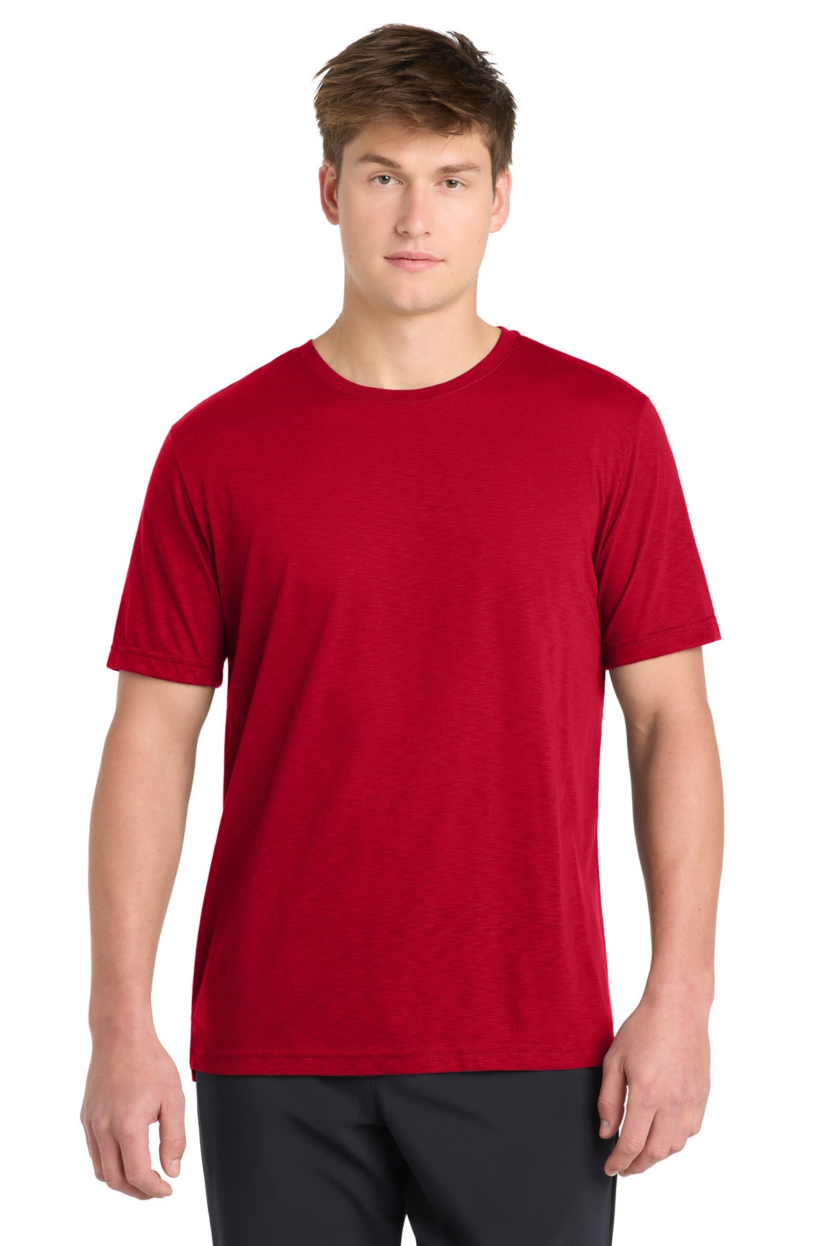 Sport-Tek PosiCharge Strive Tee. ST430 - Deep Red - front