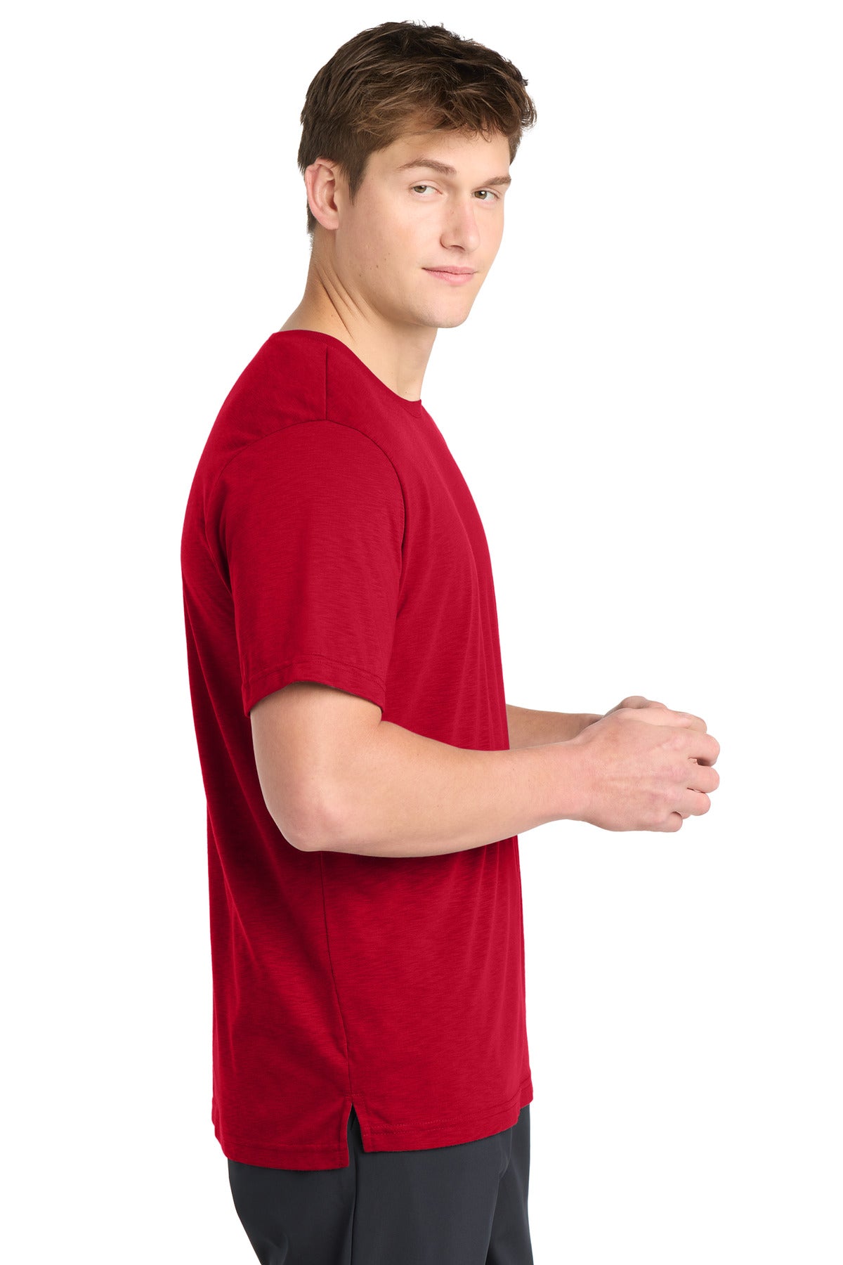 Sport-Tek PosiCharge Strive Tee. ST430 - Deep Red - side