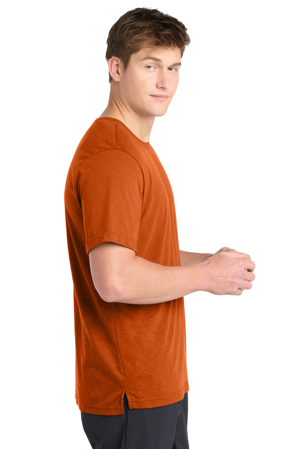 Sport-Tek PosiCharge Strive Tee. ST430 - Texas Orange - side