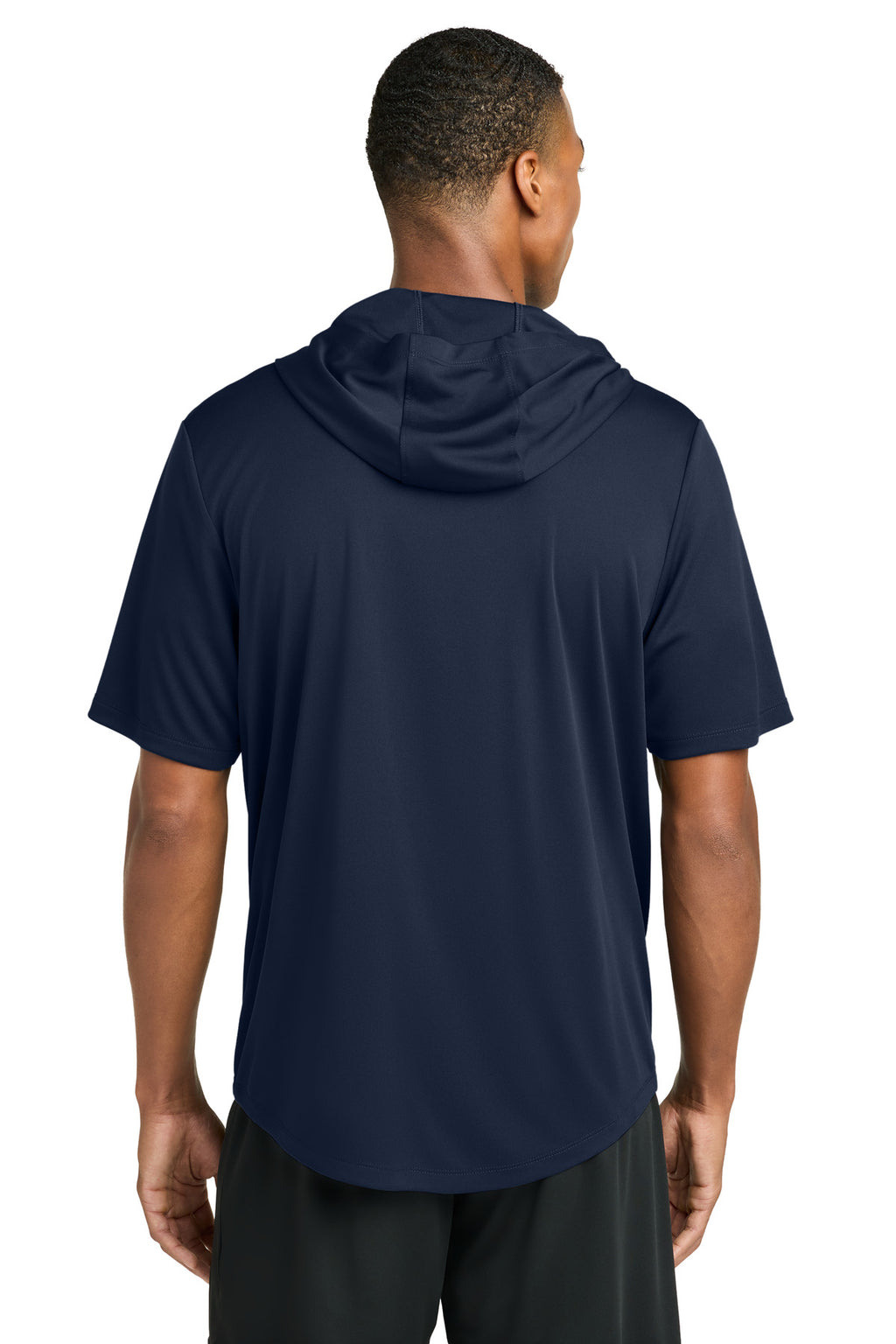 Sport-Tek Club Short Sleeve Hoodie ST445 - True Navy - back