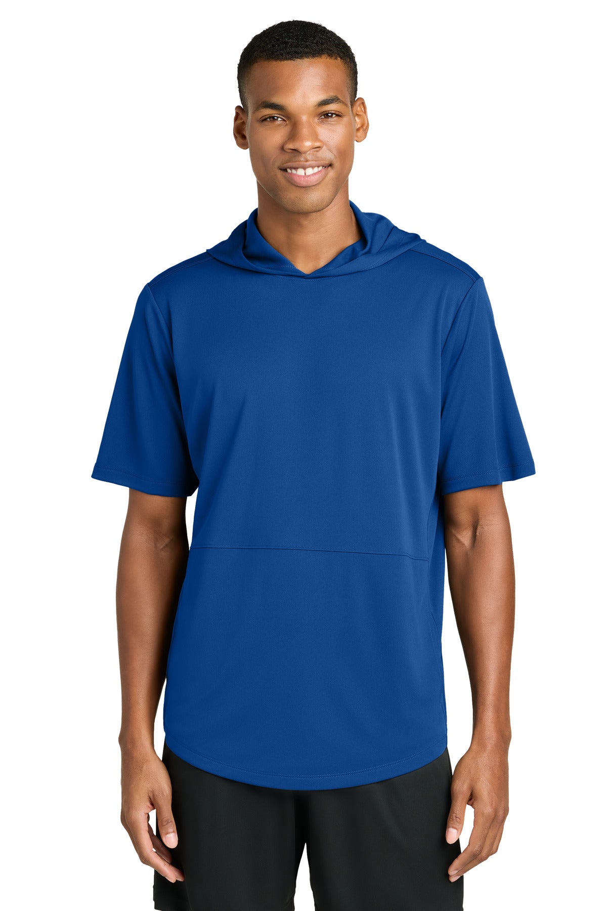 Sport-Tek Club Short Sleeve Hoodie ST445 - True Royal - front