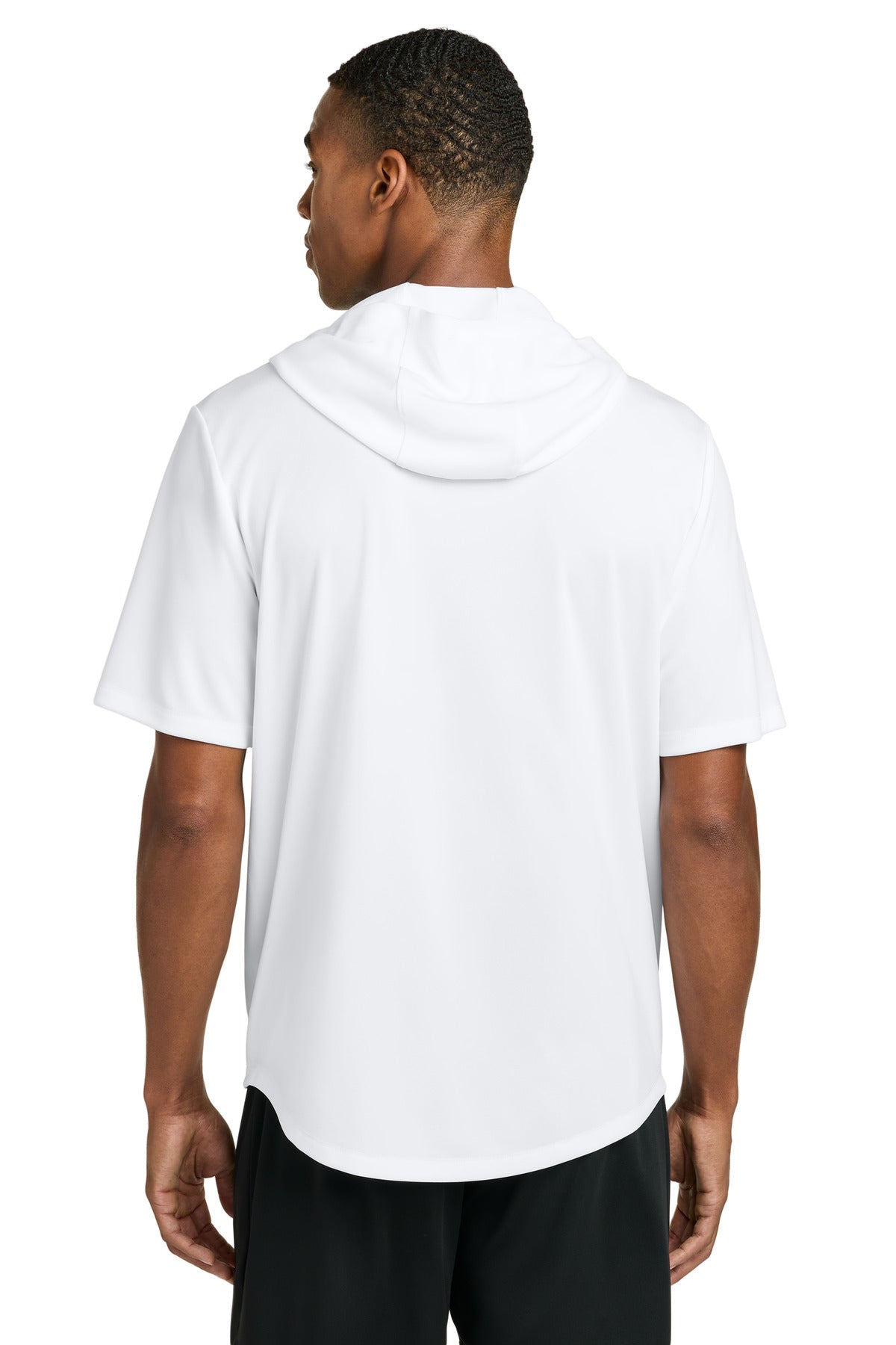 Sport-Tek Club Short Sleeve Hoodie ST445 - White - back