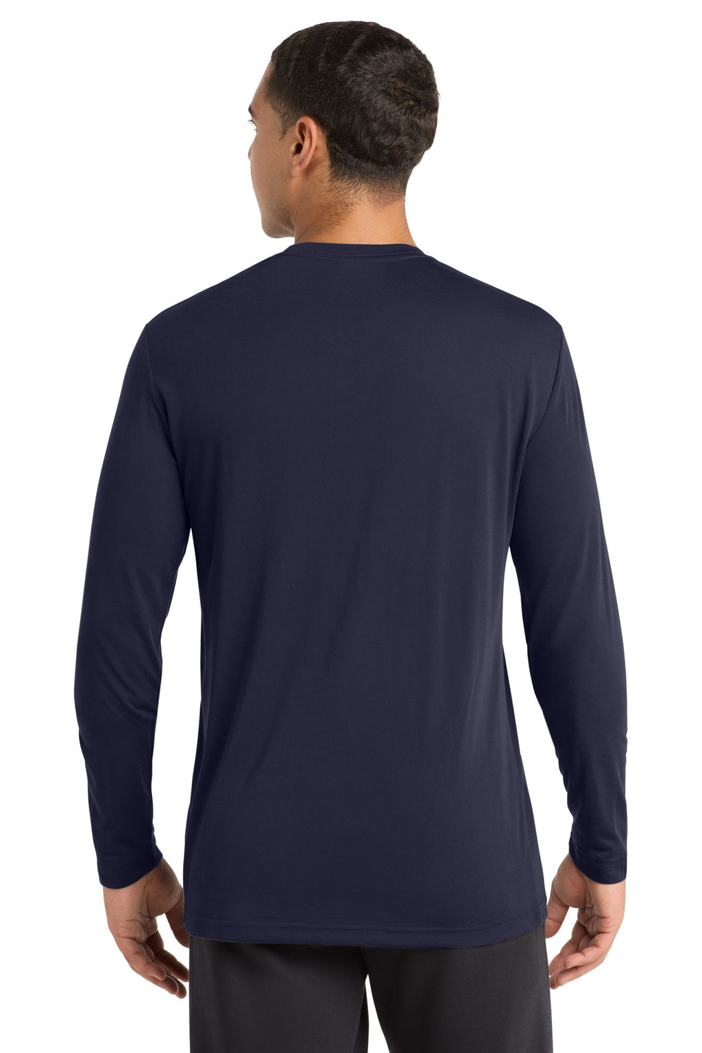 Sport-Tek Long Sleeve PosiCharge Competitor Cotton Touch Tee. ST450LS - True Navy - back
