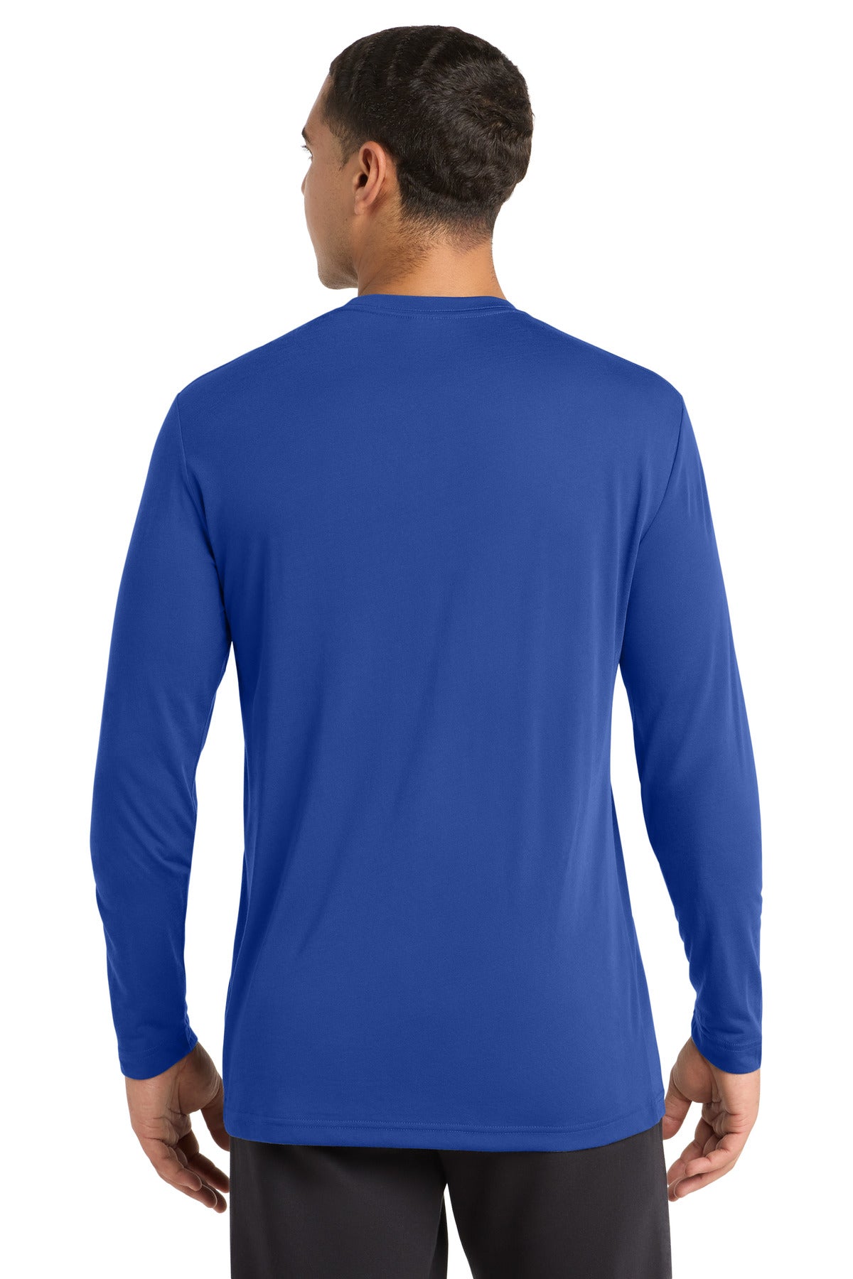 Sport-Tek Long Sleeve PosiCharge Competitor Cotton Touch Tee. ST450LS - True Royal - back