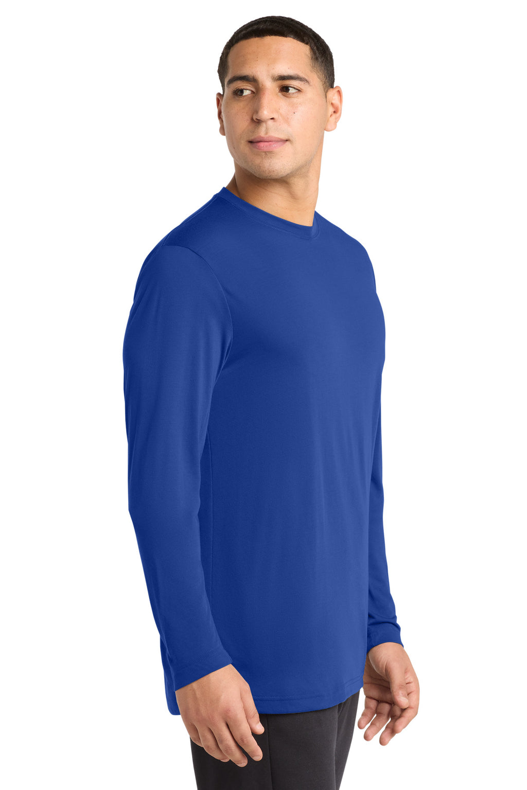 Sport-Tek Long Sleeve PosiCharge Competitor Cotton Touch Tee. ST450LS - True Royal - side