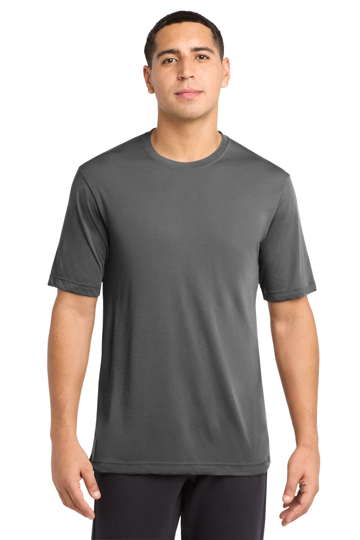 Sport-Tek PosiCharge Competitor Cotton Touch Tee. ST450 - Dark Smoke Grey - front