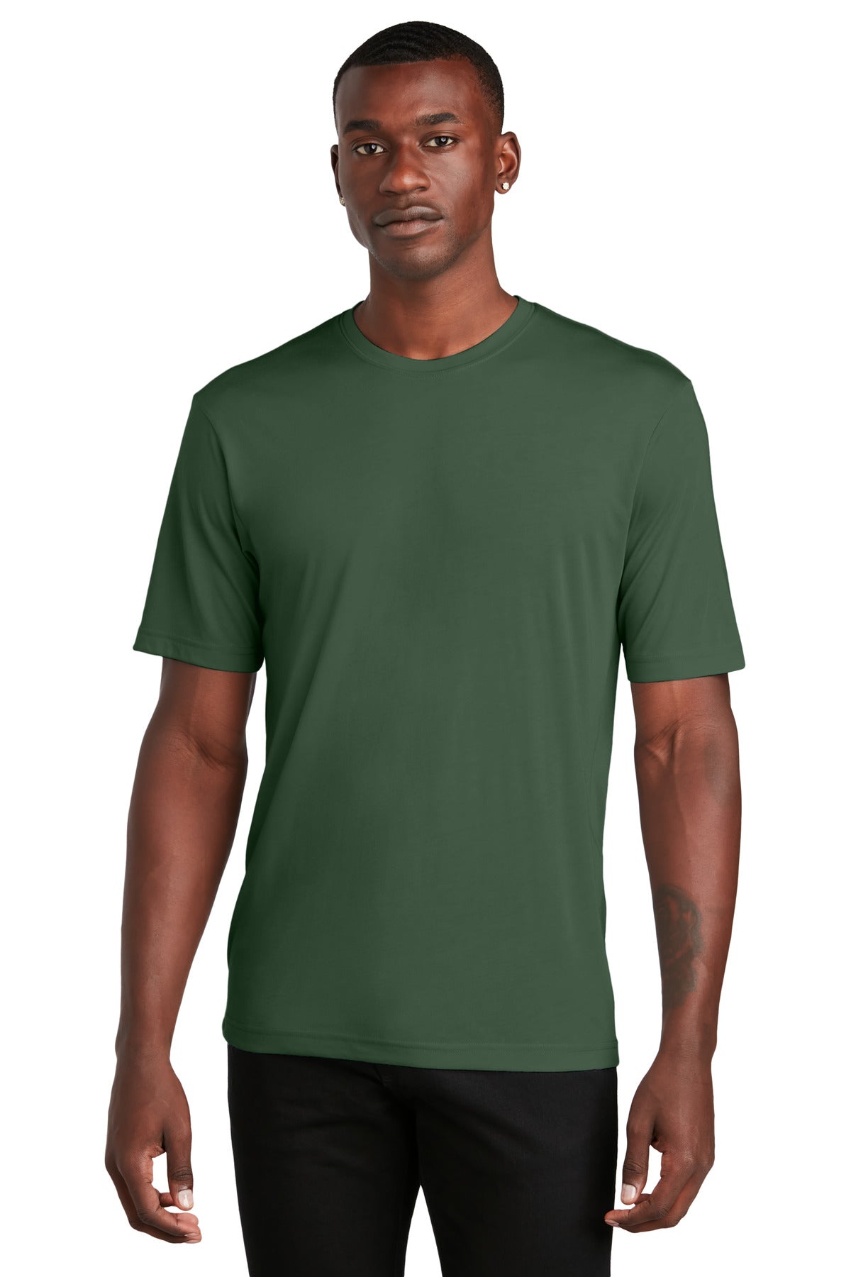 Sport-Tek PosiCharge Competitor Cotton Touch Tee. ST450 - Forest Green - front