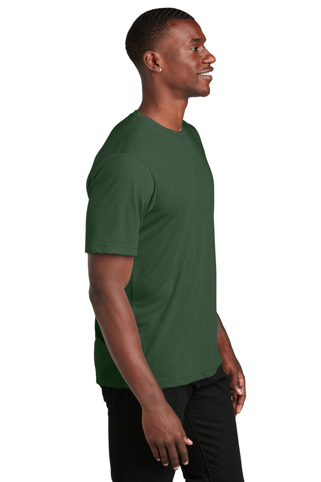 Sport-Tek PosiCharge Competitor Cotton Touch Tee. ST450 - Forest Green - side