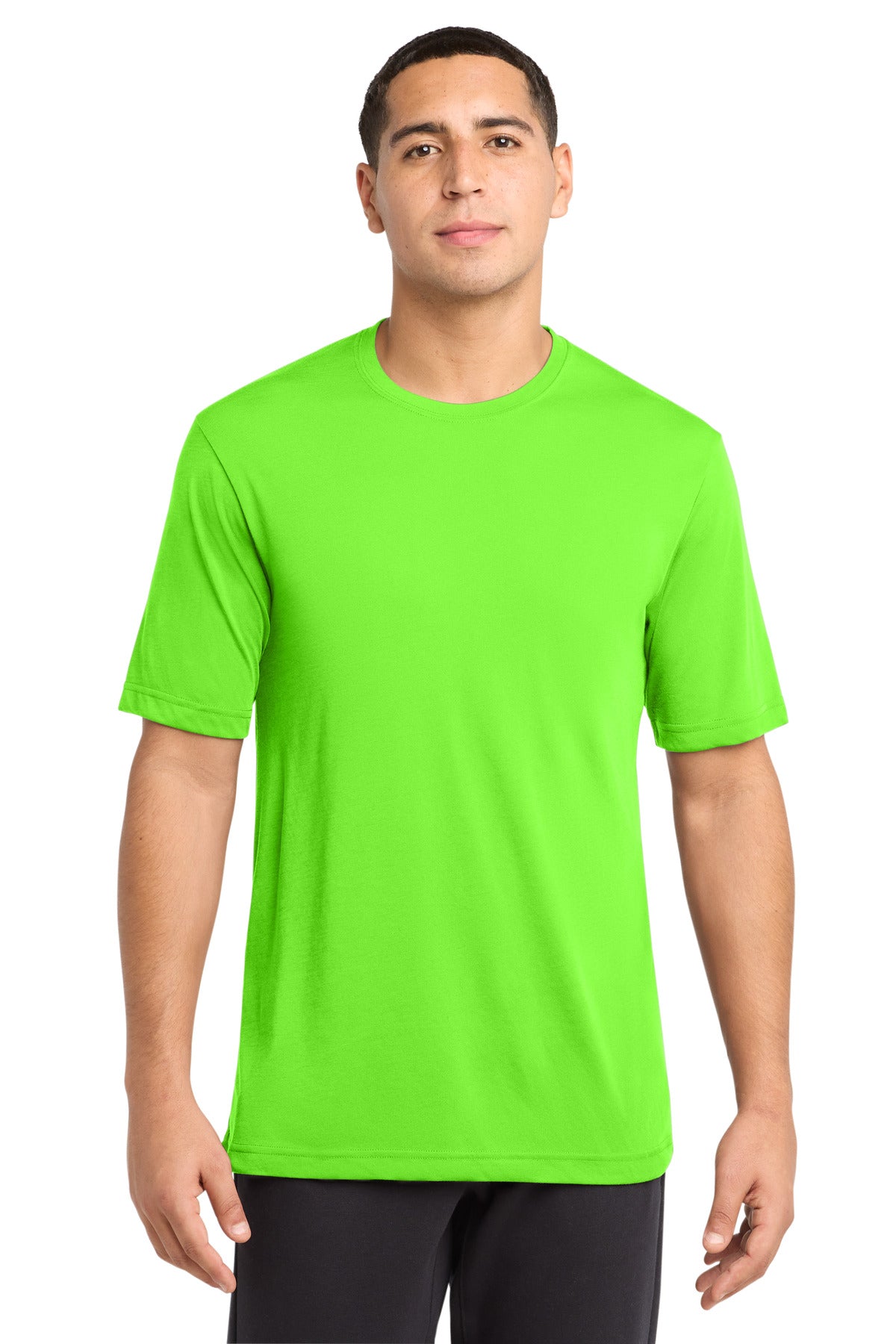 Sport-Tek PosiCharge Competitor Cotton Touch Tee. ST450 - Neon Green - front