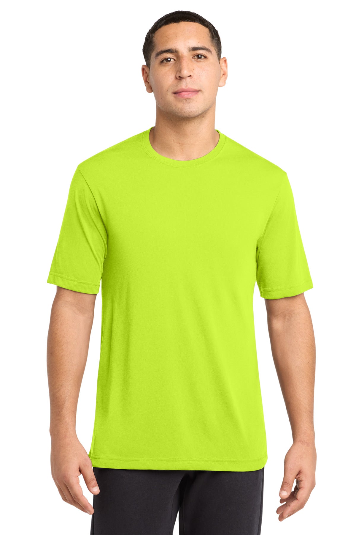 Sport-Tek PosiCharge Competitor Cotton Touch Tee. ST450 - Neon Yellow - front