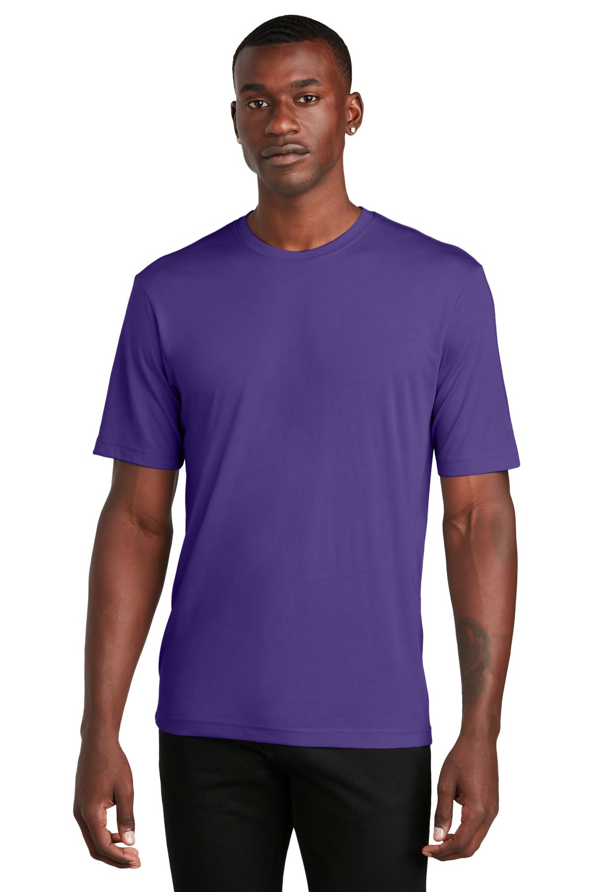 Sport-Tek PosiCharge Competitor Cotton Touch Tee. ST450 - Purple - front
