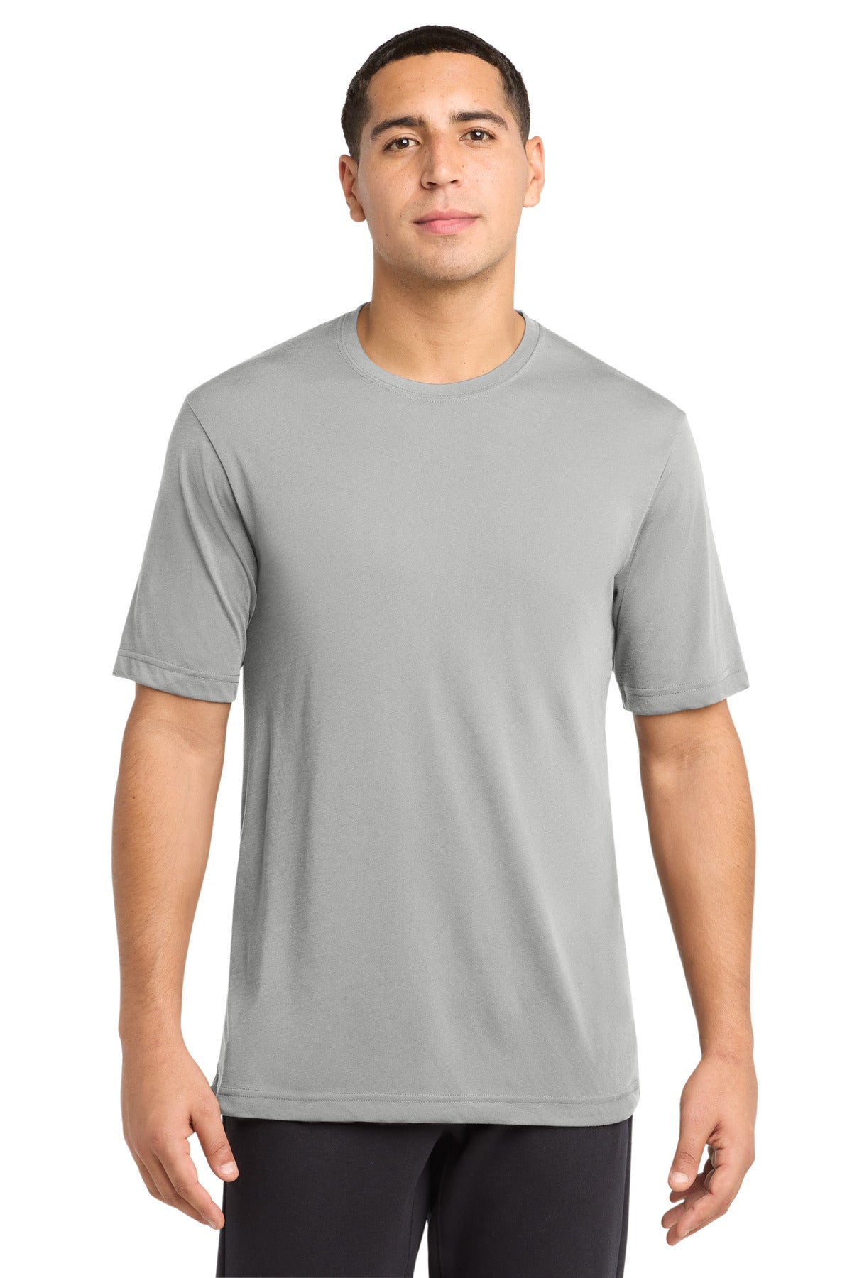 Sport-Tek PosiCharge Competitor Cotton Touch Tee. ST450 - Silver - front