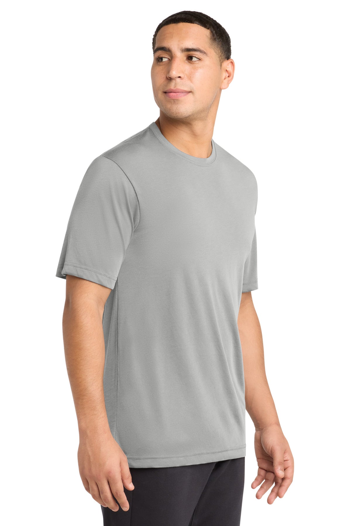 Sport-Tek PosiCharge Competitor Cotton Touch Tee. ST450 - Silver - side