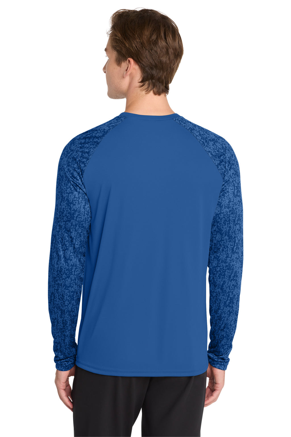 Sport-Tek Long Sleeve Digi Camo Tee. ST460LS - True Royal - back