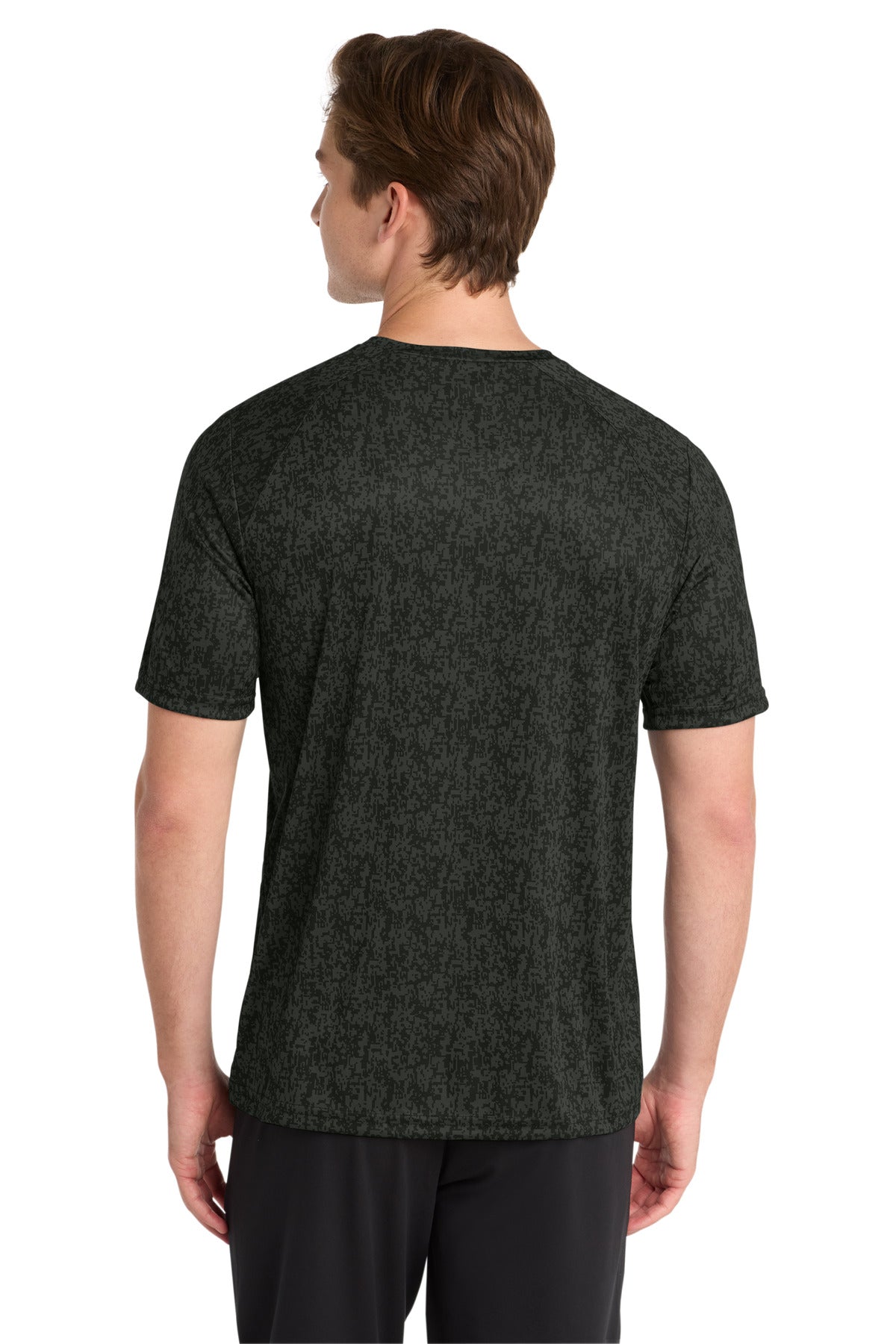 Sport-Tek Digi Camo Tee. ST460 - Black - back