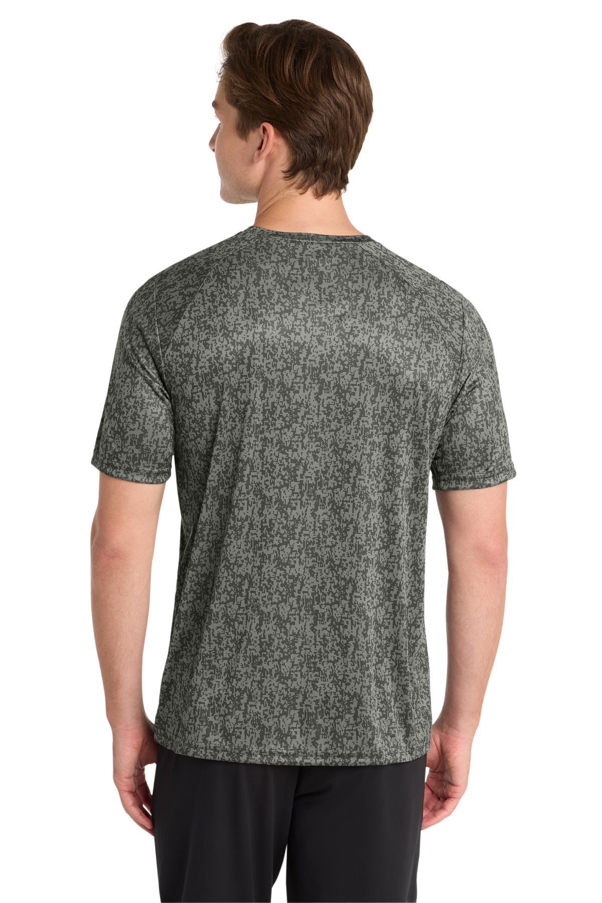 Sport-Tek Digi Camo Tee. ST460 - Grey Concrete - back