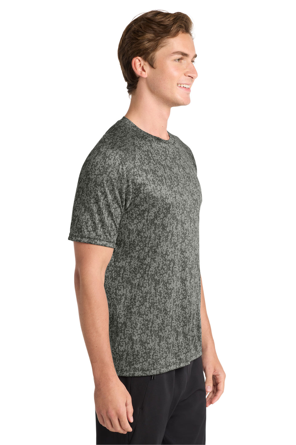Sport-Tek Digi Camo Tee. ST460 - Grey Concrete - side