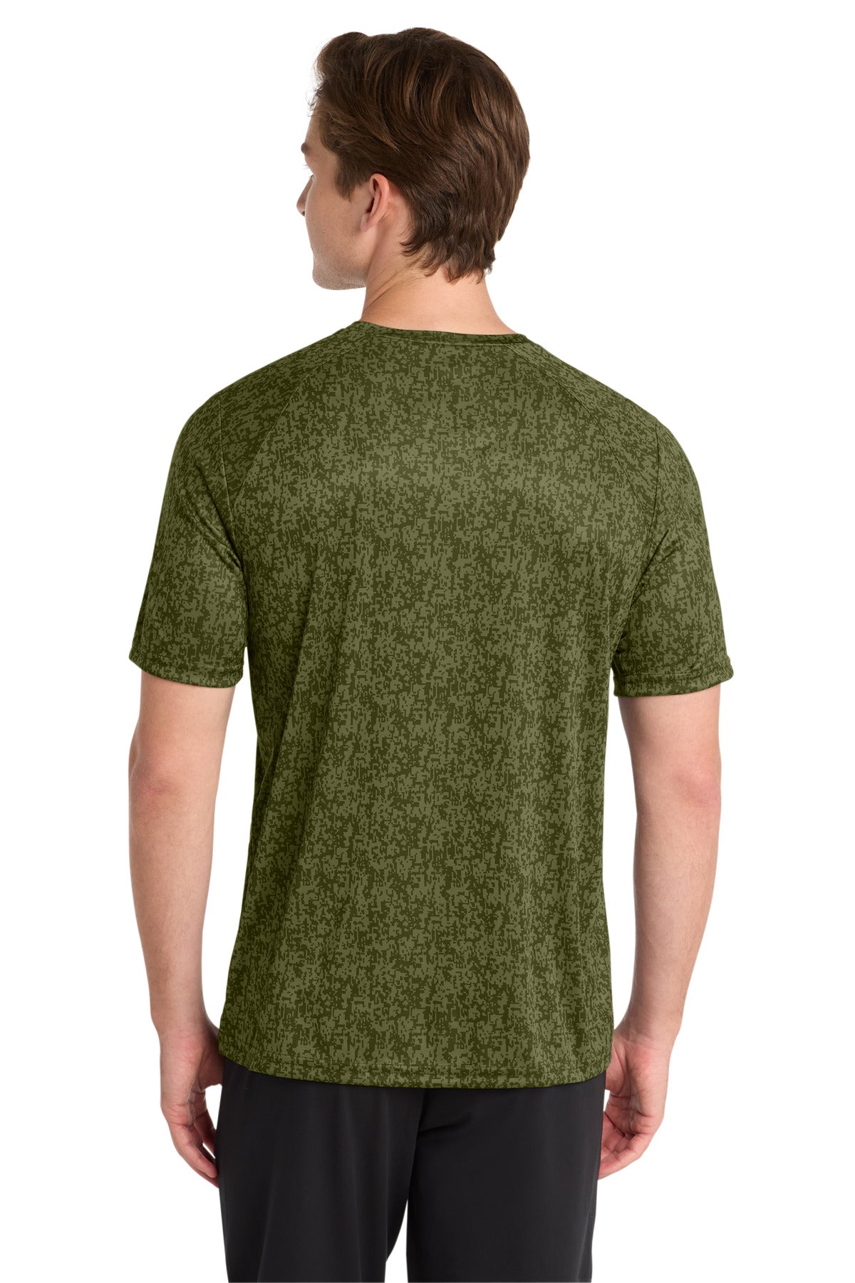 Sport-Tek Digi Camo Tee. ST460 - Olive Drab Green - back
