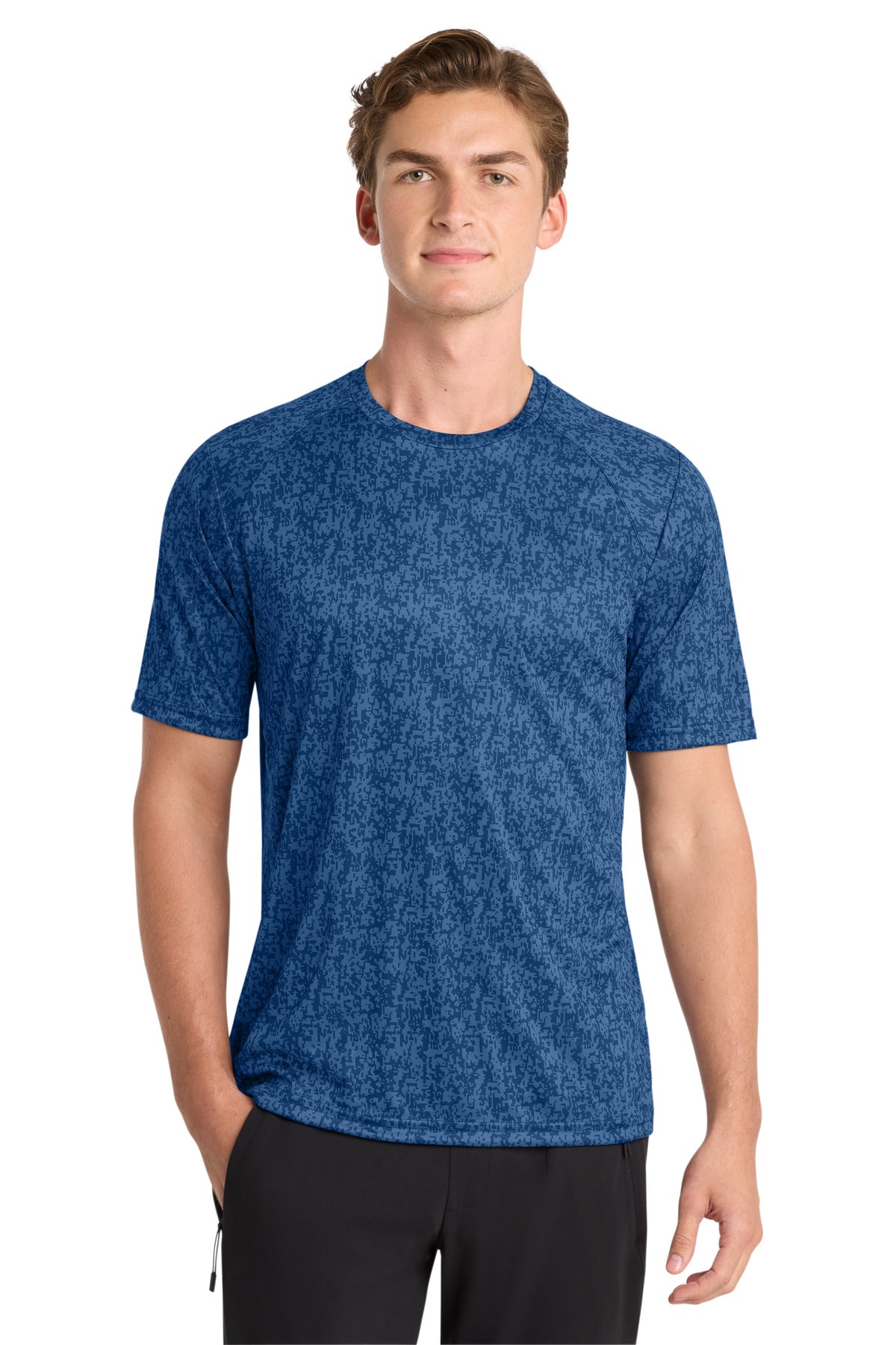 Sport-Tek Digi Camo Tee. ST460 - Royal - front
