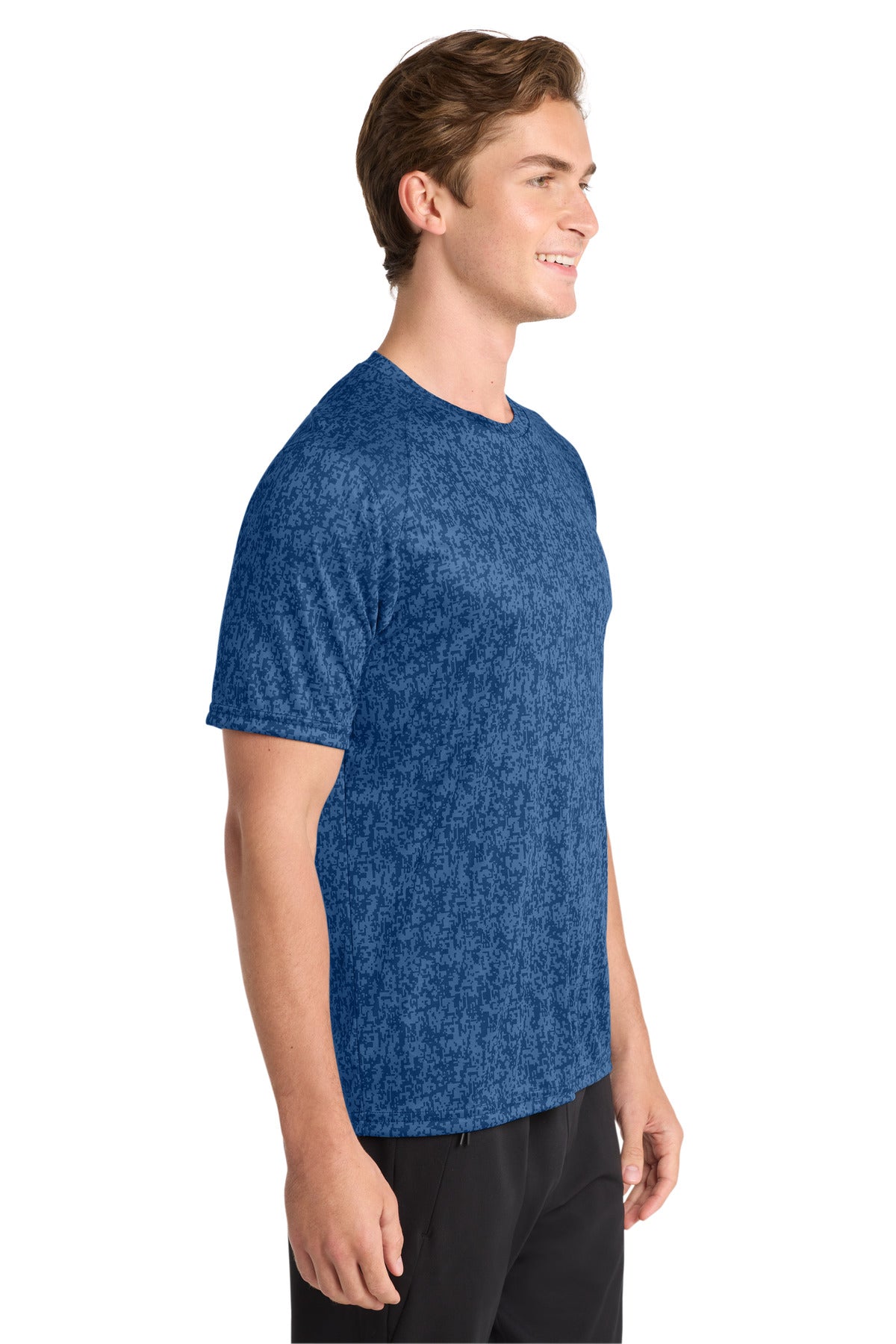 Sport-Tek Digi Camo Tee. ST460 - Royal - side