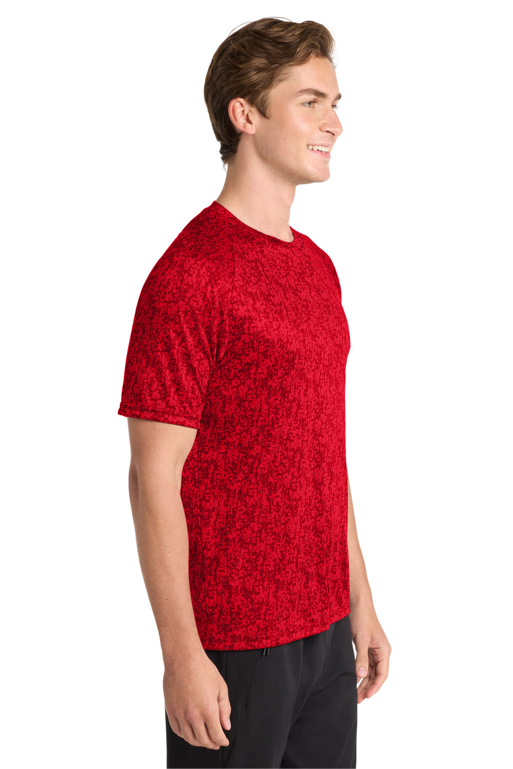 Sport-Tek Digi Camo Tee. ST460 - True Red - side