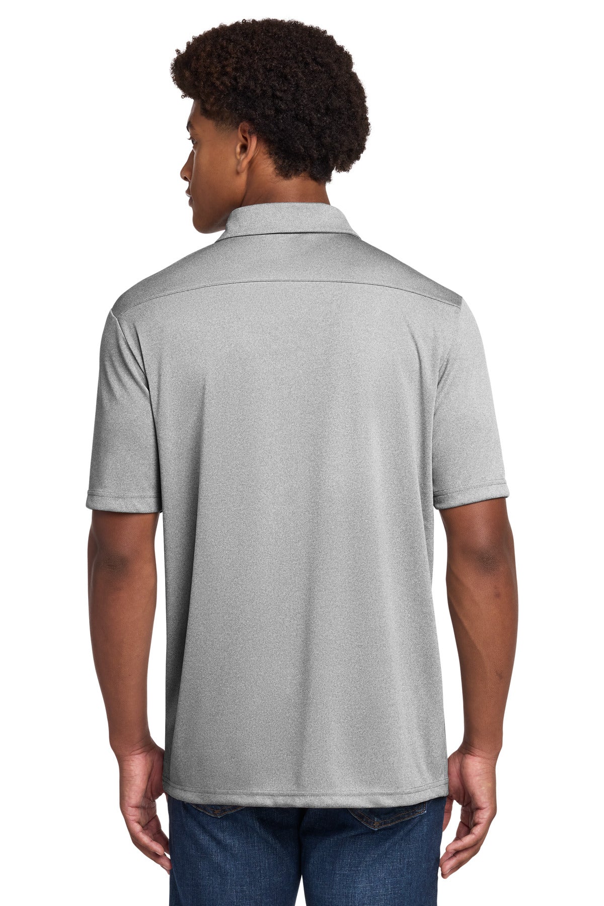 Sport-Tek Endeavor Polo. ST467 - Light Grey Heather - back