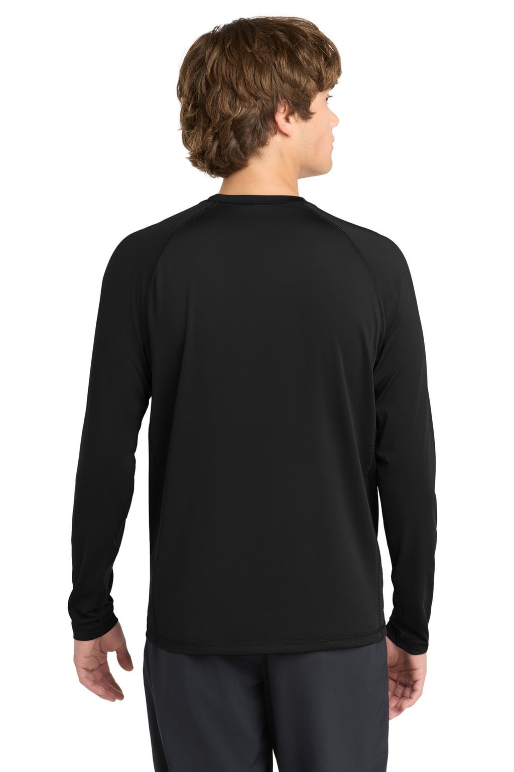 Sport-Tek Long Sleeve Rashguard Tee. ST470LS - Black - back