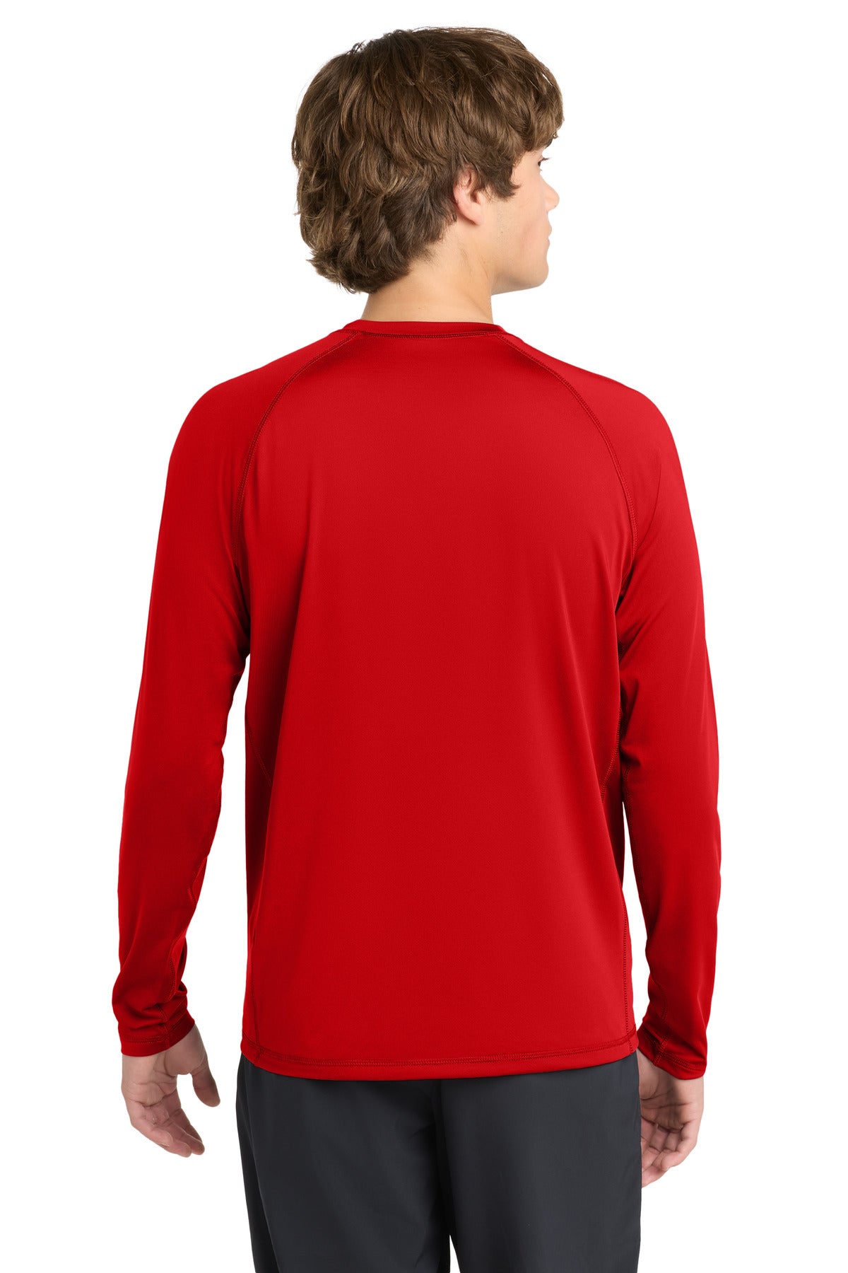 Sport-Tek Long Sleeve Rashguard Tee. ST470LS - True Red - back