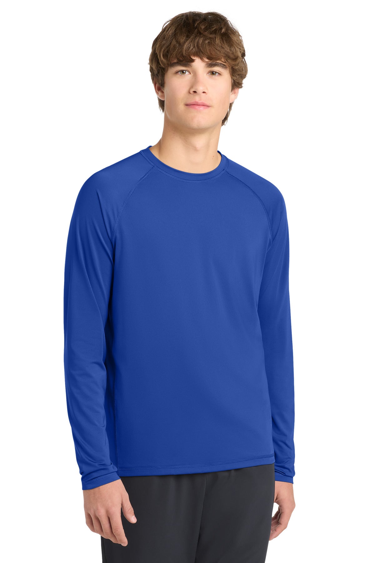 Sport-Tek Long Sleeve Rashguard Tee. ST470LS - True Royal - front