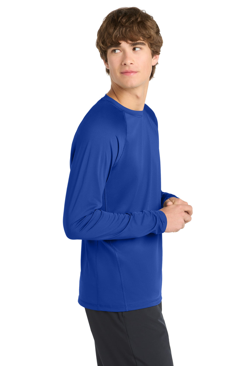 Sport-Tek Long Sleeve Rashguard Tee. ST470LS - True Royal - side