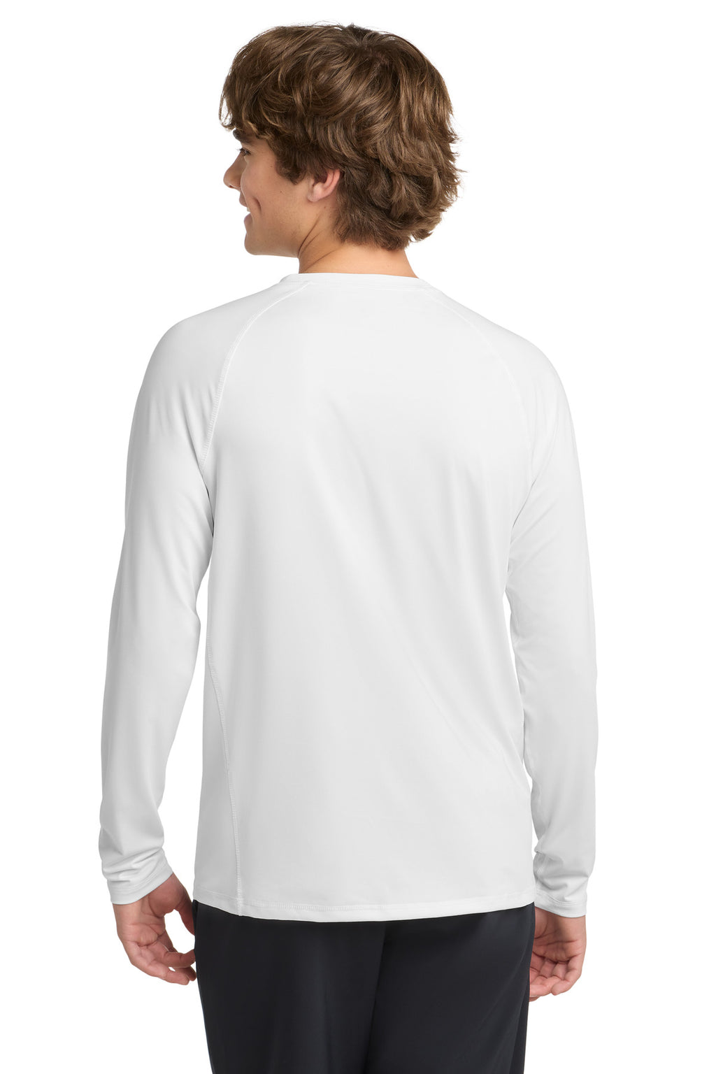 Sport-Tek Long Sleeve Rashguard Tee. ST470LS - White - back