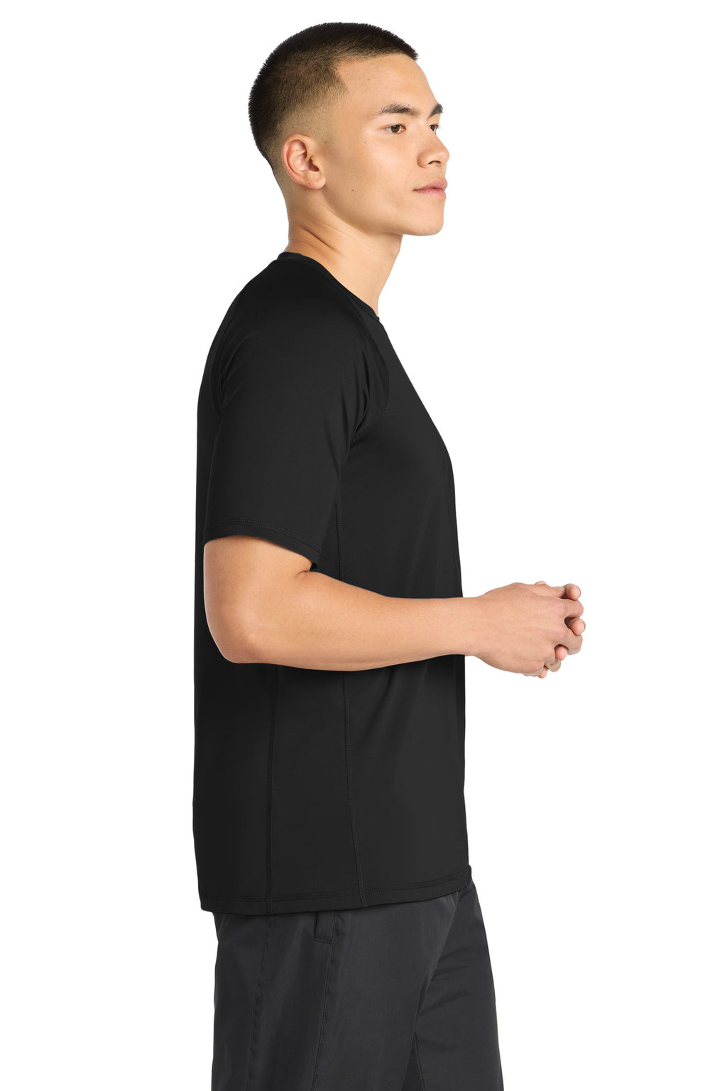 Sport-Tek Rashguard Tee. ST470 - Black - side