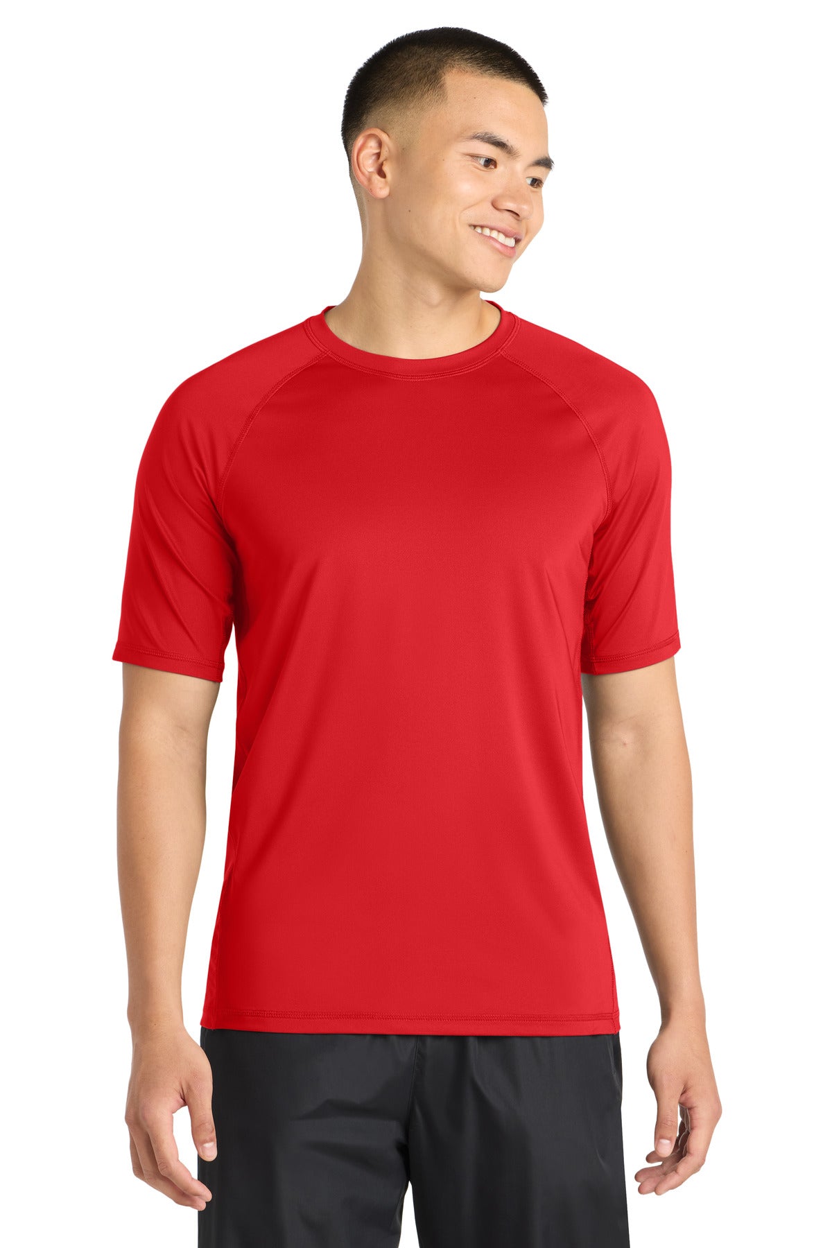 Sport-Tek Rashguard Tee. ST470 - True Red - front
