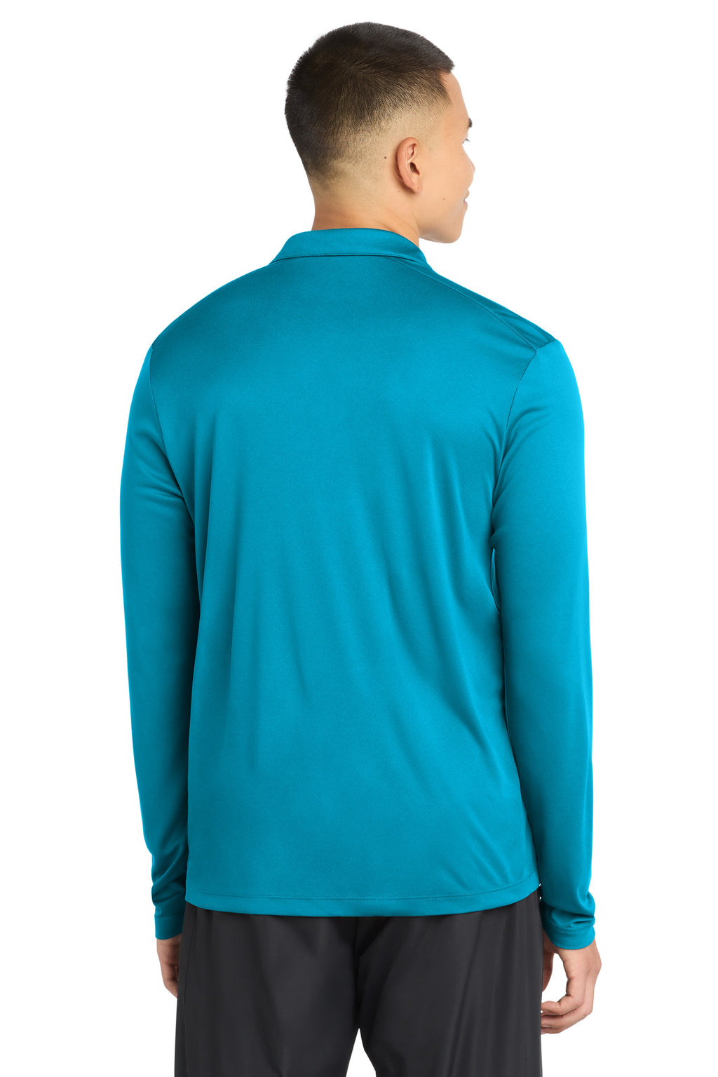 Sport-Tek Posi-UV Pro Long Sleeve Polo. ST520LS - Sapphire - back