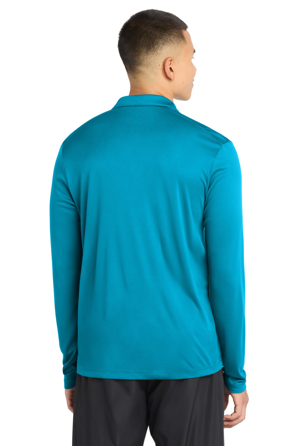 Sport-Tek Posi-UV Pro Long Sleeve Polo. ST520LS - Sapphire - back