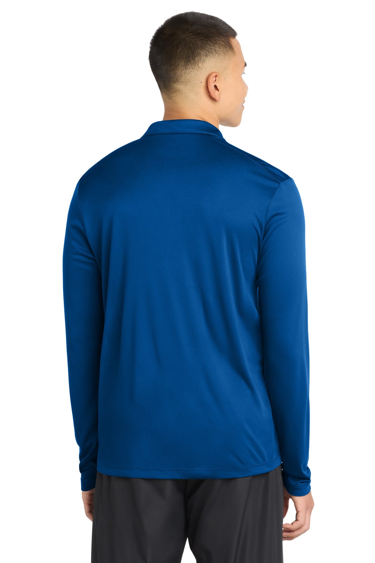 Sport-Tek Posi-UV Pro Long Sleeve Polo. ST520LS - True Royal - back