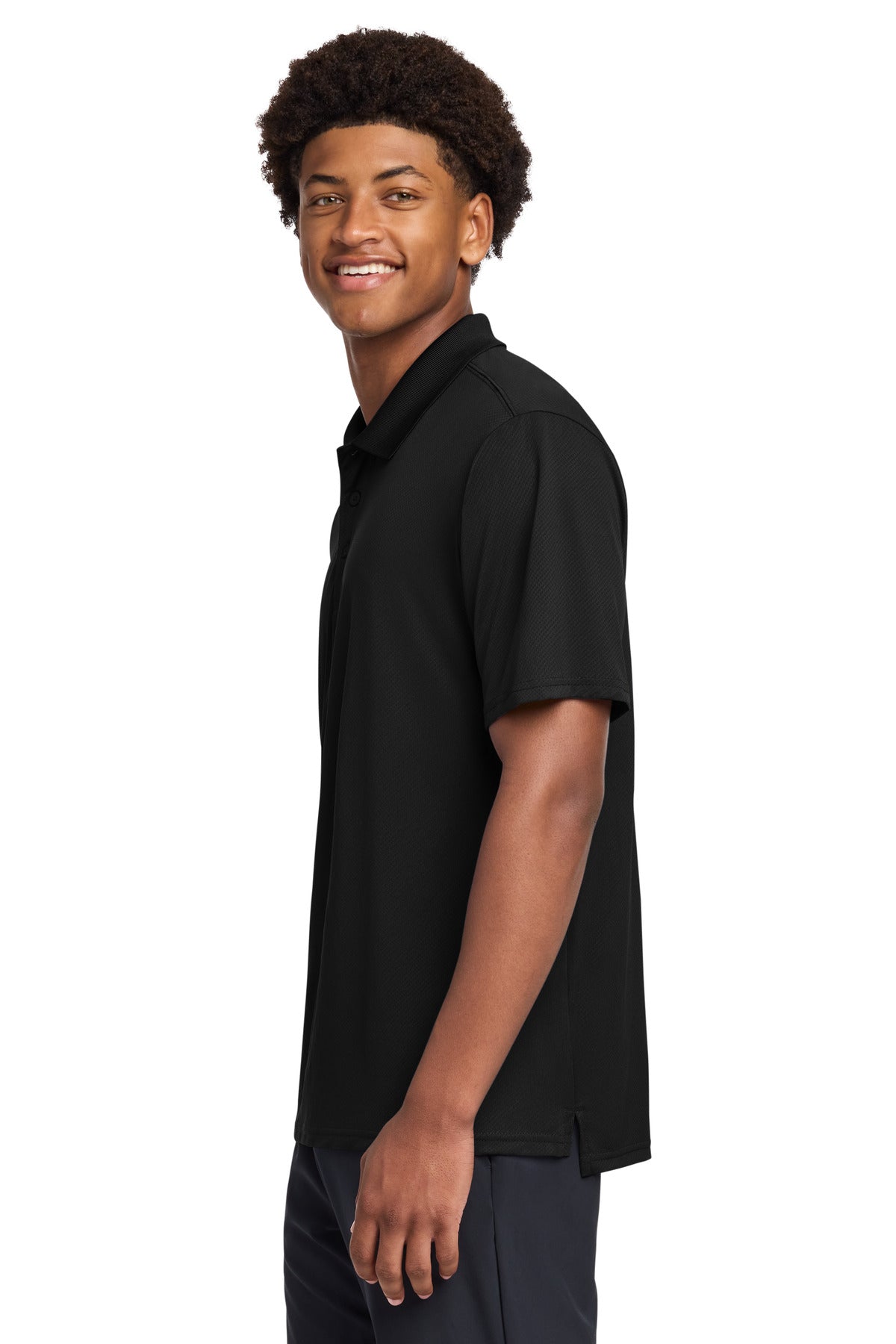 Sport-Tek Sideline Polo ST535 - Black - side