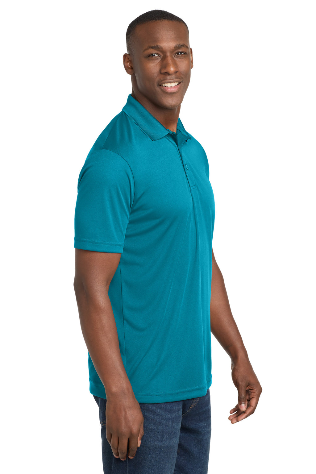 Sport-Tek PosiCharge Competitor Polo. ST550 - Atomic Blue - side